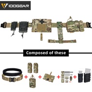 IDOGEAR Tactical MOLLE Belt with Mag Pouch Medical Pouch Adapter Tactical 2" Belt Set 3445
