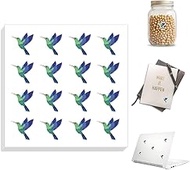 Peacoblue 320pcs Waterproof Self-Adhesive Stickers 0.7 x 0.7 Inch Hummingbird for Scrapbooking Plann