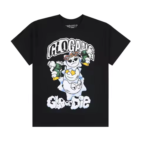 Glogang Men's Trendy Short-Sleeve T-Shirt Fashionable Street Style Harajuku Style Y2K Crew Neck Shor