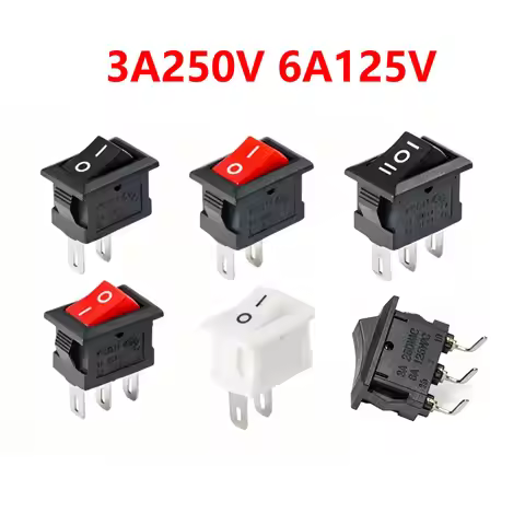 10pcs KCD11 Rocker Switch 10*15mm Mini Push Button Switch ON-OFF / ON-OFF-ON 2 Pins / 3 Pins 3A 250V