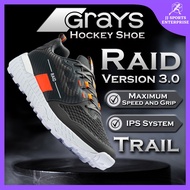 Grays Hockey Shoes Raid 3.0 Kasut Hoki Turf Shoe Grays Hockey Shoe Kasut Padang Charcoal