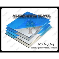 🔥 Ready Stock 🔥 Aluminium Plate  ( 2mm 3mm ) ( A2 / A3 / A4 ) Aluminium Sheet / Kepingan Aluminium /