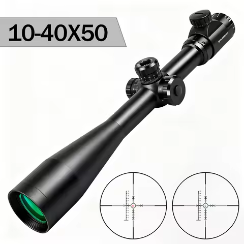 10-40x50 Scope Optic Long Range Riflescope Adjustable Green Red Illuminated Sight Sniper Collimator 