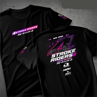 T-shirt- Distro t-shirt with word motif Racing Four 4 Stroke Engine T-shirt- Men Women's T-shirt