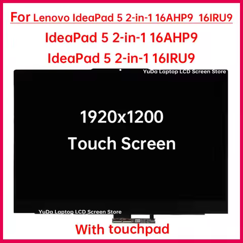 16" Laptop LCD Touch Screen For Lenovo IdeaPad 5 2-in-1 16AHP9 5 2-in-1 16IRU9 Display Digitizer Ass