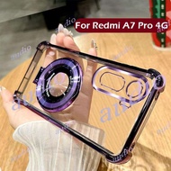 REDMI A7 Pro 4G Four Corner Plating Transparent Phone Case With Bracket For Redmi A7 Pro A7Pro Redmi