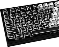 GEKUCAP PBT Keycaps, Black and White Japanese Manga Keycaps Set, 135 Keys Cherry Profile Dye Sub Cus