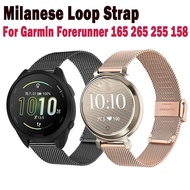 Milanese Loop Strap For Garmin Forerunner 165 265 255 158 55 245 Metal Strap For Lily 2 Vivomove HR Vivoactive 3 4 Venu SQ 2 Smart Watchband