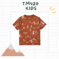 [TM420 KIDS] Mountain (Kaos Anak Cotton Combed 30s Baju Gunung Motif Full Print)