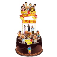 Upin dan ipin cake topper