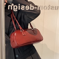 2025 Korean New Style Fashion Boston Bag Ballet Style Handbag for Women Niche Retro Solid Color Bost