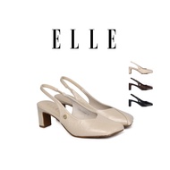 Elle Sofia Comfy Fit Footbed Microfiber Leather Heels