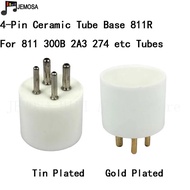 2PCS Ceramic Tube Socket 4Pin Tube Base  Ceramic Socket U4A 300B 811 2A3 274 5Z3 5U4G  Vacuum Tube E