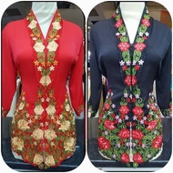 S 1U KEBAYA ENCIM ERN HITAM DAN MERAH - MERAH PANJANG, XXL-XXXXL C F5