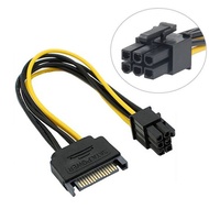 ถูกที่สุด!!! Video Card Express Power Supply SATA PCI-E Adapter Cable 15-Pin To 6-Pin ##ที่ชาร์จ อุปกรณ์คอม ไร้สาย หูฟัง เคส Airpodss ลำโพง Wireless Bluetooth คอมพิวเตอร์ USB ปลั๊ก เมาท์ HDMI สายคอมพิวเตอร์