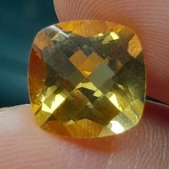Golden Citrinenatural Dim: 10 x 10 x 6.8mm 3.95Ct Yellow Gold Amethyst Cushion Cutting Code A512