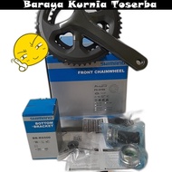 crank shimano tiagra 2 x 10 speed + bb shimano Sepeda MTB BMX SELI