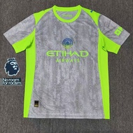 Fan Edition 25-26 Season Manchester City 2 away grey green fan edition men's short sleeved training 