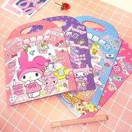 Sanrio Laser Bubble Sticker Book Dress Up Sticker Book Quiet Book Material Journal Diary Decoration Children's