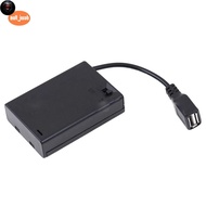 PTS 3XAA Battery Case with Cover and Switch Connected to USB Female Connector USB Female Socket Batt