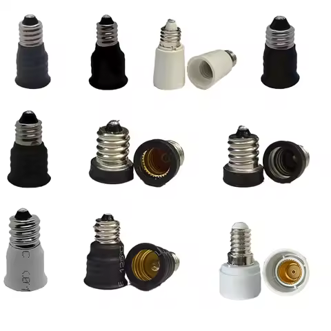 10PCS E10-E12 E11-E12 E11-E14 E12-E12 E10-E14 E17-E14 Light Socket adapter E10 to E12 Candelabra lam