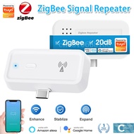 Pengulang Isyarat Tuya Zigbee Jenis C Penguat Pemanjang Peranti Automasi Rumah Pintar Berfungsi Pemb