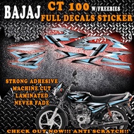 BAJAJ CT100 FULL STICKER DECALS/ BAJAJ CT100 FULL DECALS STICKER/ BAJAJ MOTORCYCLE ACCESSORIES AND S