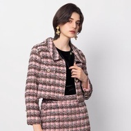 【MEDUSA】粉紅 miu 系毛呢西裝外套(M-XL) | 女小香風外套