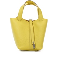 Hermès Lime Clemence Picotin Lock 18 Palladium Hardware, 2023