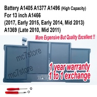 Battery A1496 A1405 A1377 7500mAh (High Capacity) For 13 inch A1466 2013-2017, A1369 (Late 2010, mid