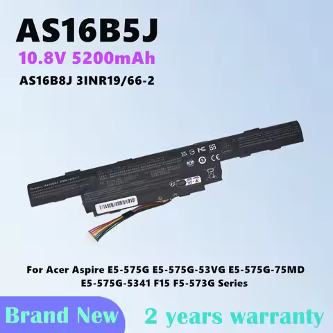 AS16B5J AS16B8J 3INR19/66-2 Laptop Battery for Acer Aspire E5-575G 53VG-75MD -5341 F15 F5-573G Serie