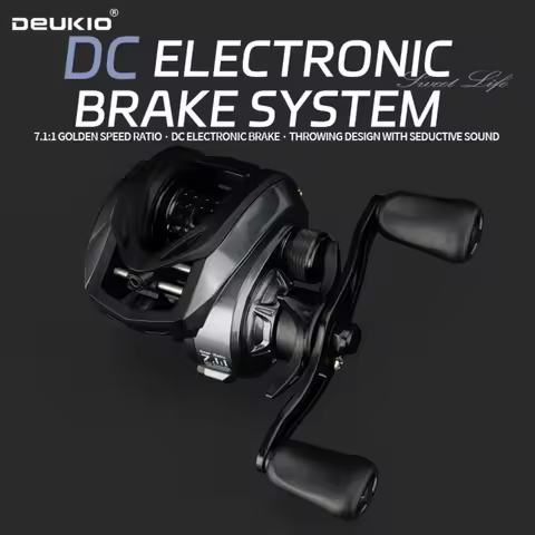 7.1:1 6+1BB DC Electronic Brake Baitcasting Reel Anti Backlash Smart Cast 6KG Drag 168g Lightweight 