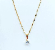 Kalung Pecah Kopi Kaca Titanium-xuping Free Liontin Permata No Luntur