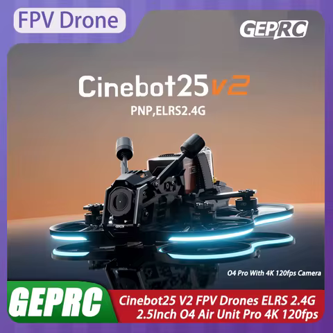 GEPRC Cinebot25 V2 FPV Drones ELRS 2.4G 2.5Inch O4 Air Unit Pro 4K 120fps Shock 35A ESC AIO Without 