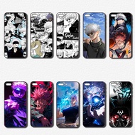 Fashionable soft black phone case for iPhone X XR 14 15 Plus Pro Max WD14 Satoru Gojo Wallpaper anti