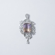 凡爾賽花園|紫黃晶 紫水晶黃水晶 旺財智慧貴人 寶石項鍊 925純銀