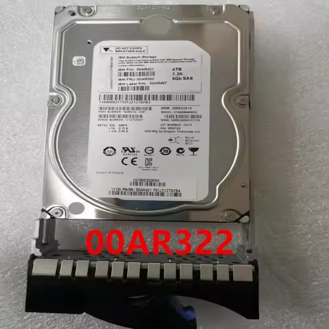 Original New HDD For IBM V7000 G2 4TB SAS 3.5" 128MB 7200RPM For Server Hard Drive For 00AR322 00AR4
