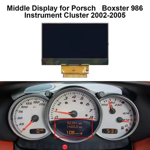 Dashboard LCD Display for Porsche 911 996 Carrera/GT2/GT3/Turbo Boxster 986 Instrument Cluster