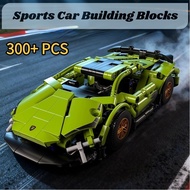 Compatible Lego mini power car, racing car, sports car, building blocks, children's toys, building b