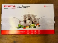 意大利 CRISTAL 煮食用具5 件套裝 適合所有爐具和電磁爐