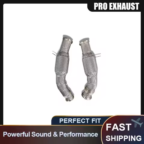 Stainless Steel Head Straight Through Exhaust Pipe with Insulation for Mercedes Benz W213 E43 E400 E