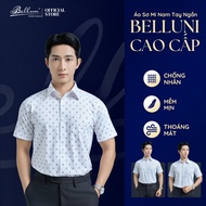 Premium Short Sleeve Men's Shirt - Belluni Bamboo Fiber Men's Shirt, Anti-Wrinkle, Soft, Breathable 