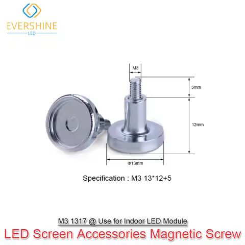 50Pcs/Lot M3 M4 1317 Magnet Screws Magnetic Column For Indoor Outdoor P2 P2.5 P3 P4 P5 P6 P8 P10 LED