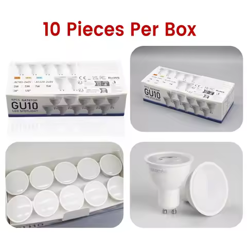 10PCS 7W GU10 AC220-240V LED Spotlight Bulbs 3000K/4000K/6000K Energy Efficient Bright Lighting Indo