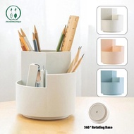 [Chicnest] Large Capacity 360° Rotating Pen Holder Desk 3-Grid Pencil Storage Box Organizer Makeup B