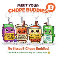[SG Seller] Chope Table Mascot |Table Chope Sign |Chope liao |Chope Keychain |Reserve Seat |SG Chope