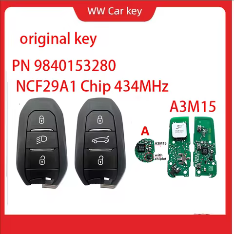 PN 9840153280 FCC IM3A New OEM A3M15 For Opel Astra Corsa Mokka Smart Key 3 Buttons AES NCF29A1 Chip