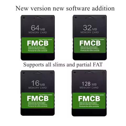PS2 FMCB Funtuna Slims FMCB Fortuna Card New Software Update OPLv1.2.0 MX4 Program McBoot for Playst