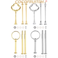 COCOFRUIT0H Cake Plate Stand, 2 Tier 3 Tier Cake Stand, Cake Plate Handle Zinc Alloy Hardware Holder