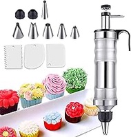 Cake Syringe - Stainless Steel Cake Syringe 400 ml Cake Syringe Reusable Professional Cream Syringe